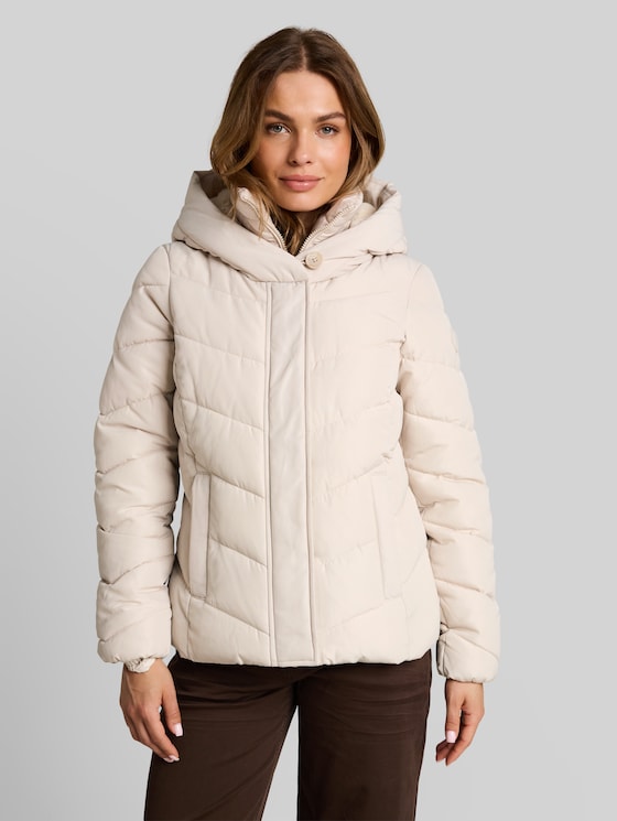 2-in-1 padded jacket with detachable insert - cold beige