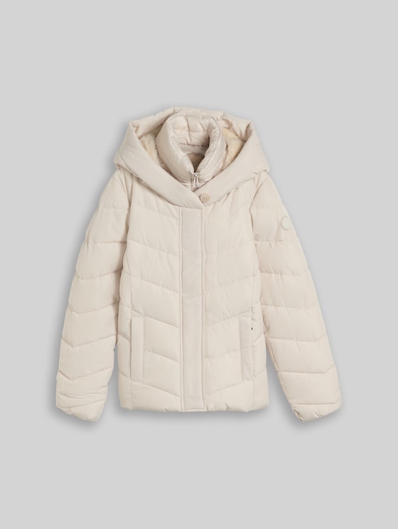 2-in-1 padded jacket with detachable insert - cold beige