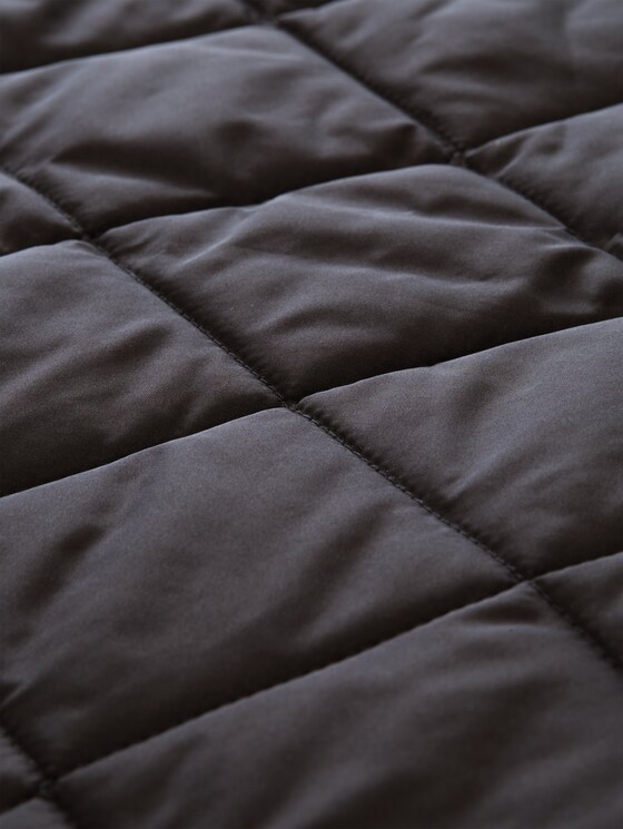 Quilted jacket with a stand-up collar - Coal Mine Grey