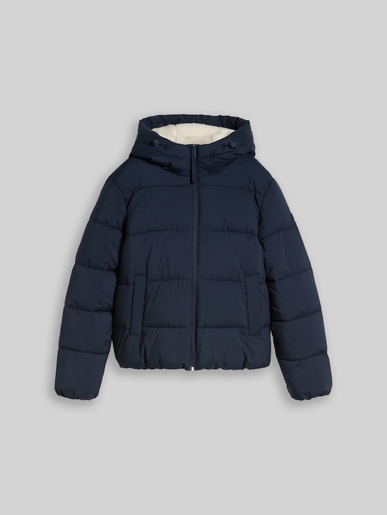 Puffer jacket made from water-repellent fabric - sky captain blue
