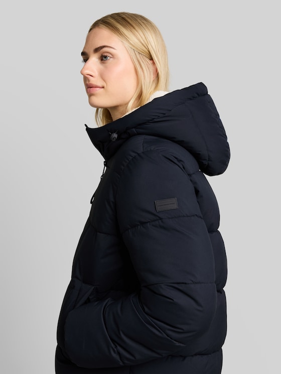 Puffer jacket made from water-repellent fabric - sky captain blue