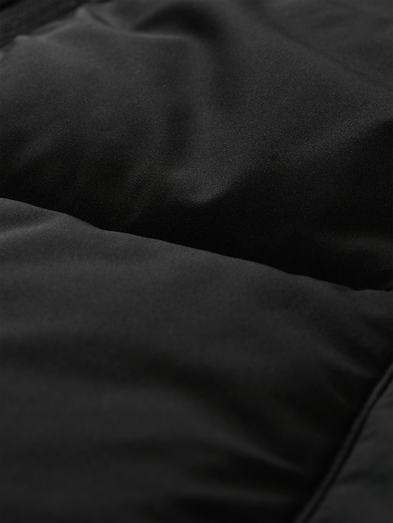 Puffer jacket made from water-repellent fabric - deep black