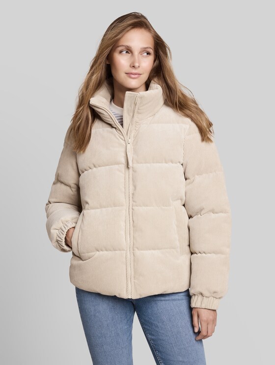 Corduroy jacket made from water-repellent fabric - Cashew Beige