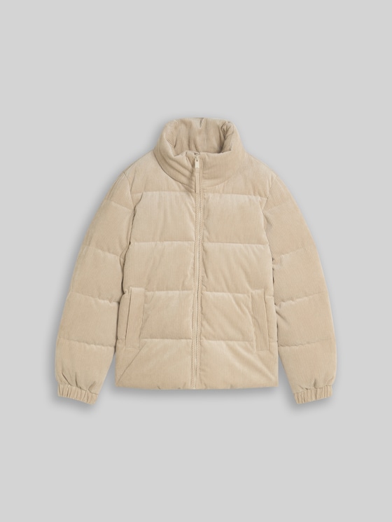 Corduroy jacket made from water-repellent fabric - Cashew Beige