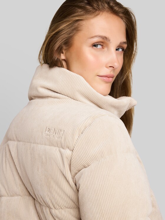 Corduroy jacket made from water-repellent fabric - Cashew Beige