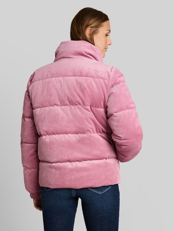 Corduroy jacket made from water-repellent fabric - dusty berry