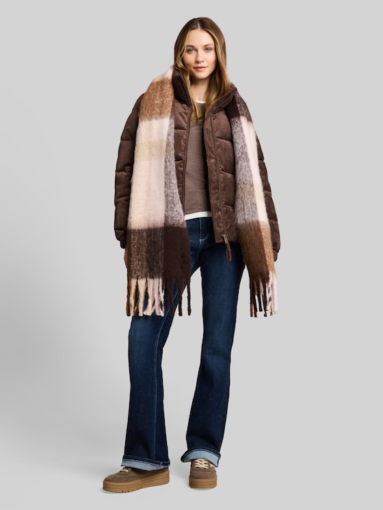 Corduroy jacket made from water-repellent fabric - cool dark brown