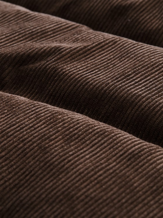Corduroy jacket made from water-repellent fabric - cool dark brown