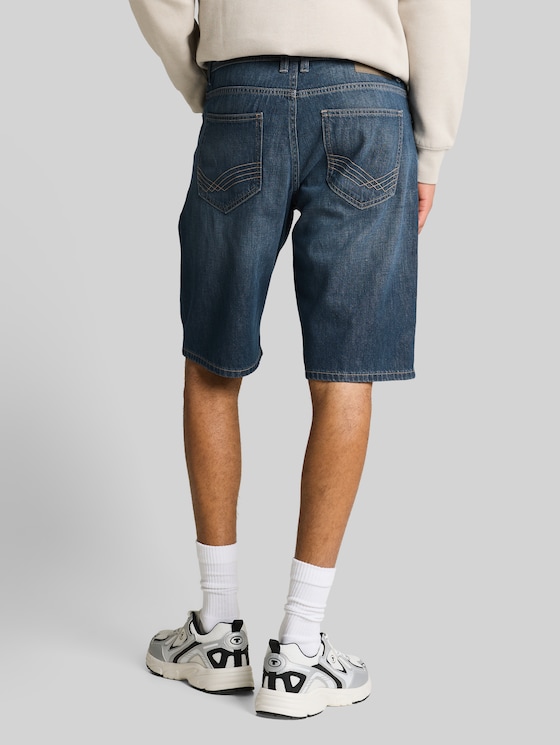 TTMARVIN STRAIGHT Ultralight denim shorts - Used Dark Stone Blue Denim