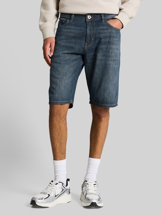 TTMARVIN STRAIGHT Ultralight denim shorts - Used Dark Stone Blue Denim