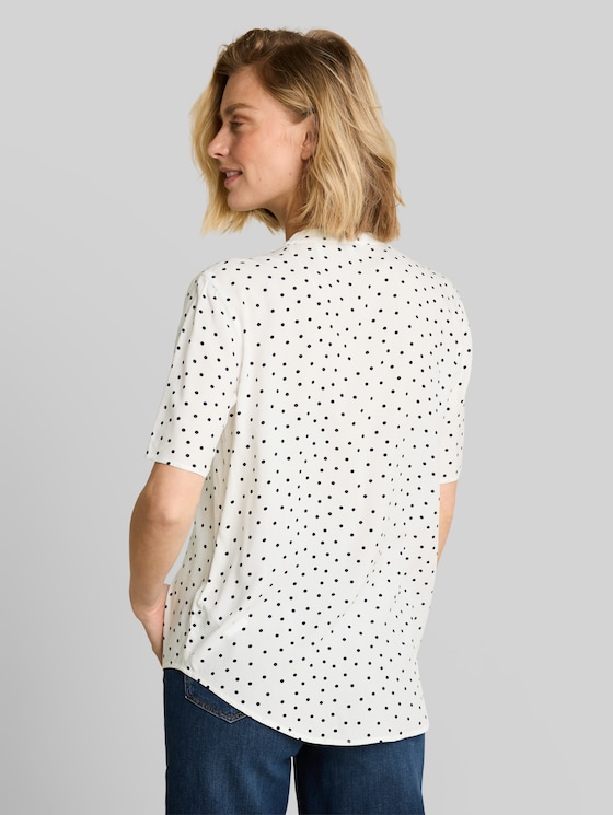 Polka dot blouse - white small dot design