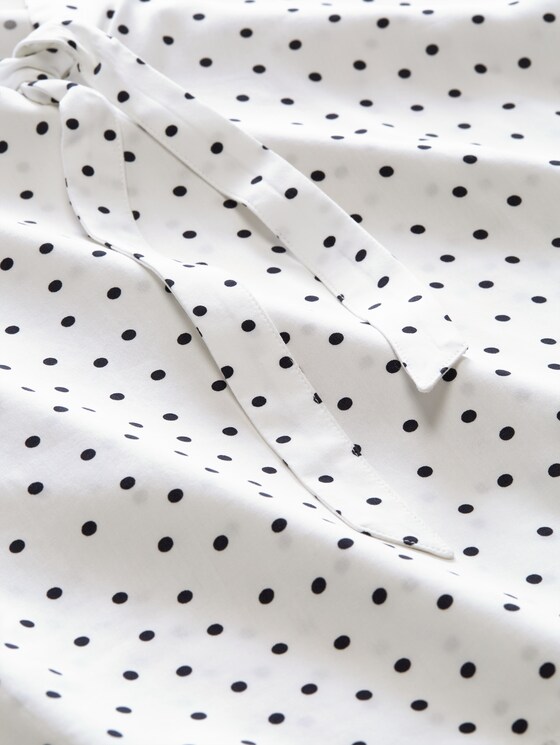 Polka dot blouse - white small dot design