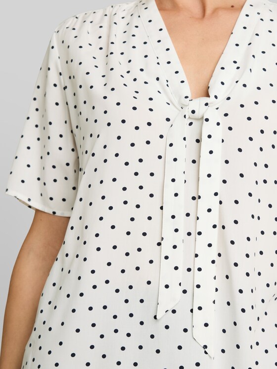 Polka dot blouse - white small dot design