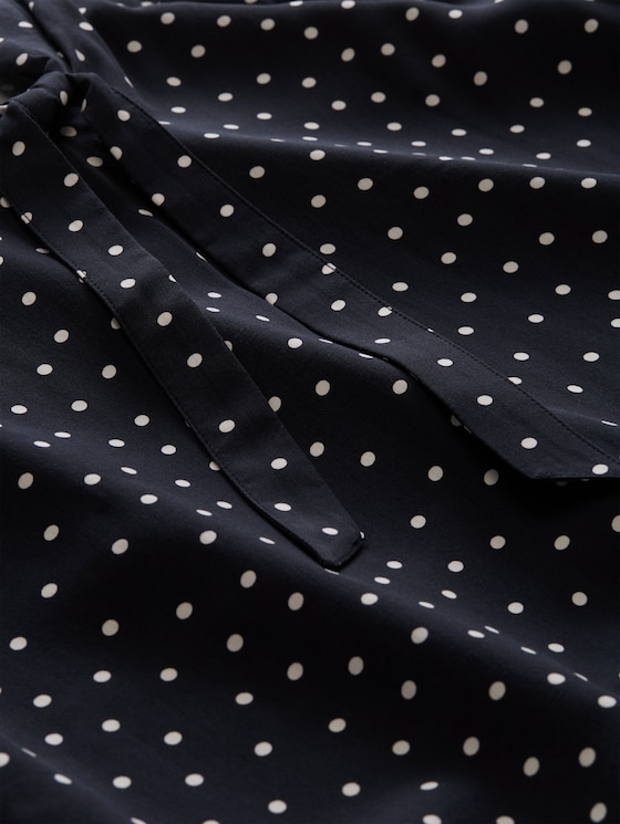 Polka dot blouse - navy white small dot design