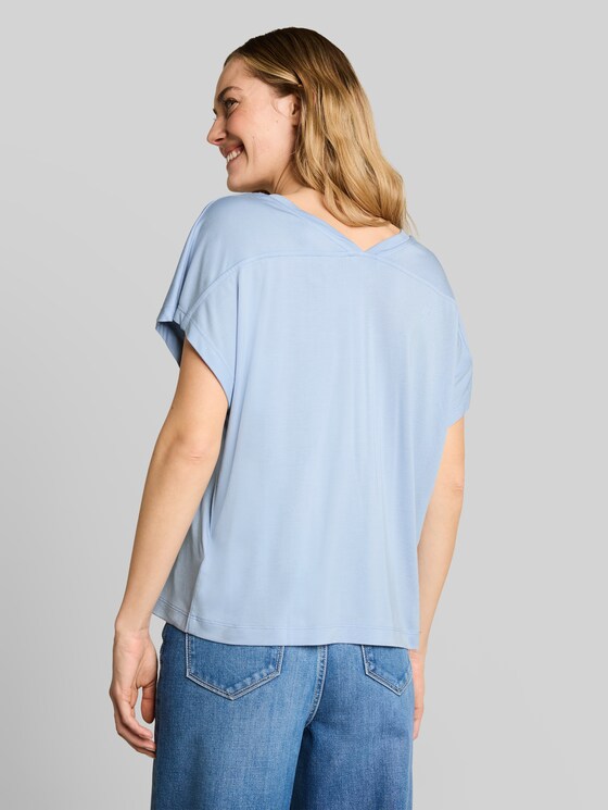 T-shirt with V-neck - Kentucky Blue