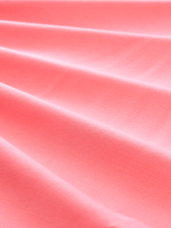 T-shirt with V-neck - soft fuchsia pink