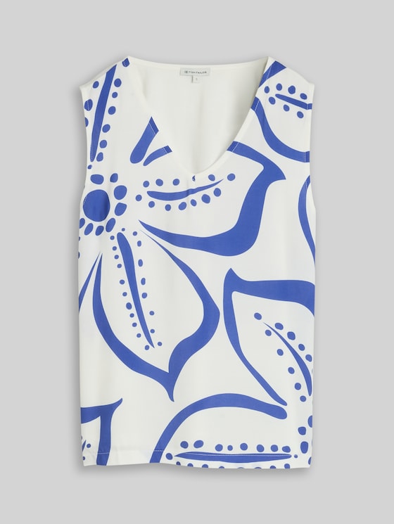 Floral print top - Whisper White
