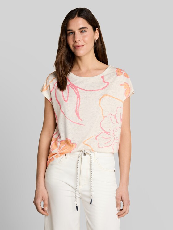Floral print T-shirt - Whisper White