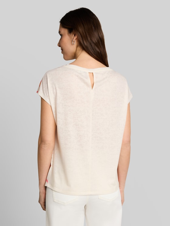 Floral print T-shirt - Whisper White