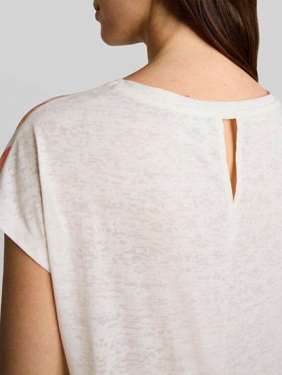 Floral print T-shirt - Whisper White