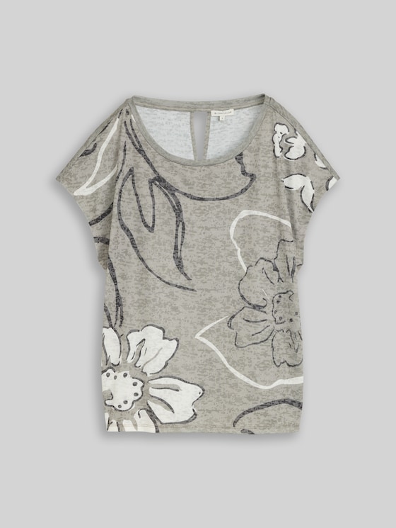 Floral print T-shirt - Silver Olive