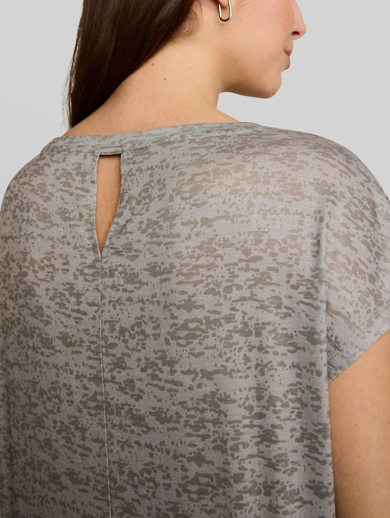 Floral print T-shirt - Silver Olive
