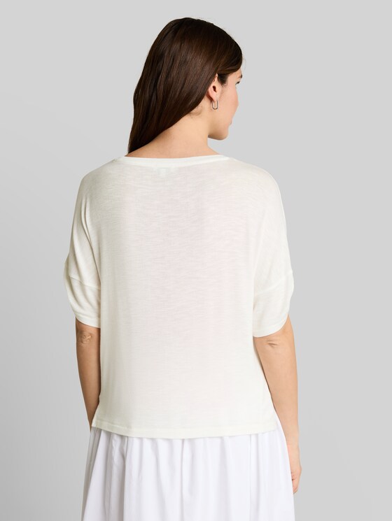 T-shirt with turn-up feature - Whisper White