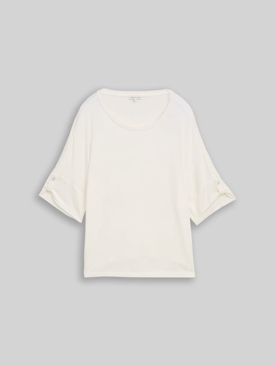 T-shirt with turn-up feature - Whisper White