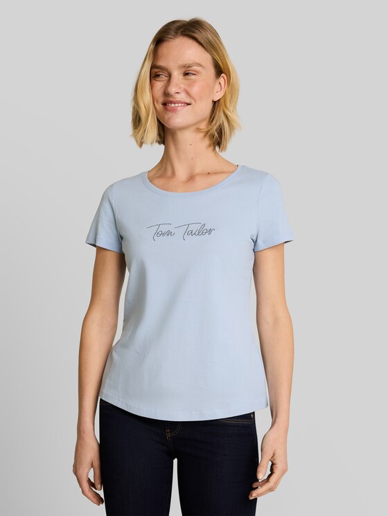 T-shirt with glitter logo - Kentucky Blue