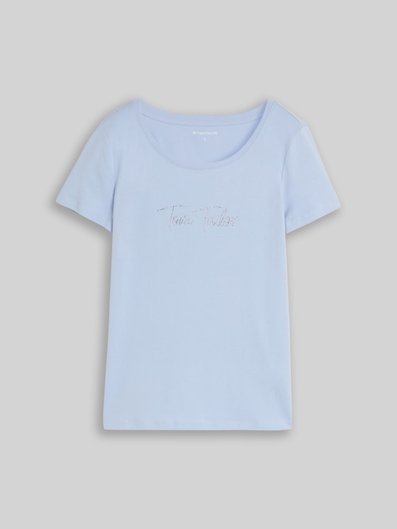 T-shirt with glitter logo - Kentucky Blue