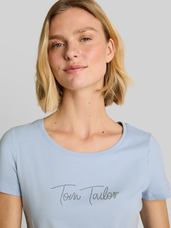 T-shirt with glitter logo - Kentucky Blue