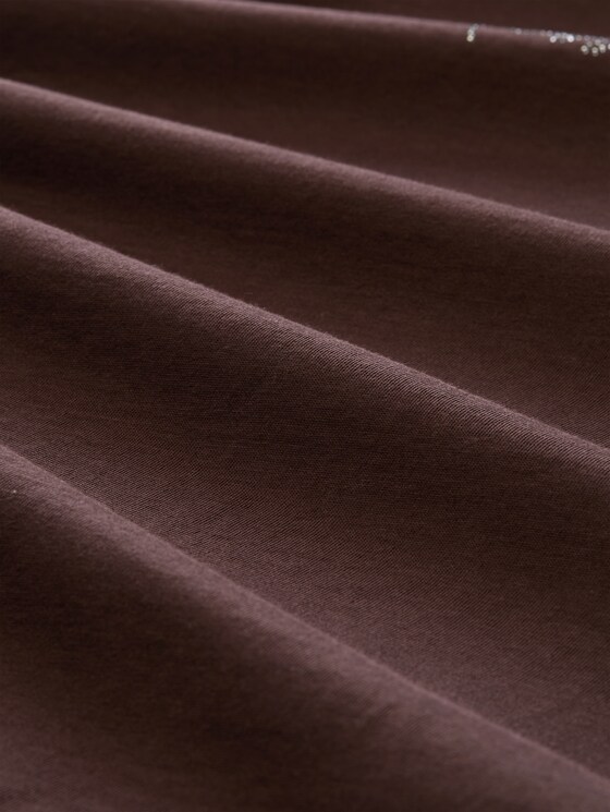 T-shirt with glitter logo - java dark brown