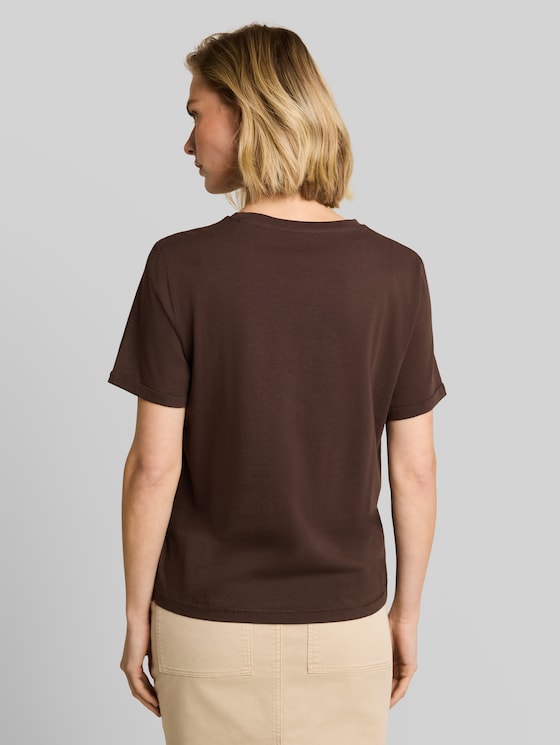Printed T-shirt - java dark brown