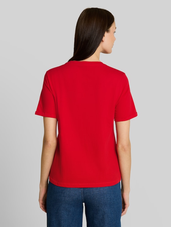 Printed T-shirt - soft scarlet red