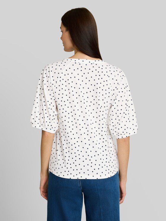 T-shirt with polka dot pattern - white small dot design