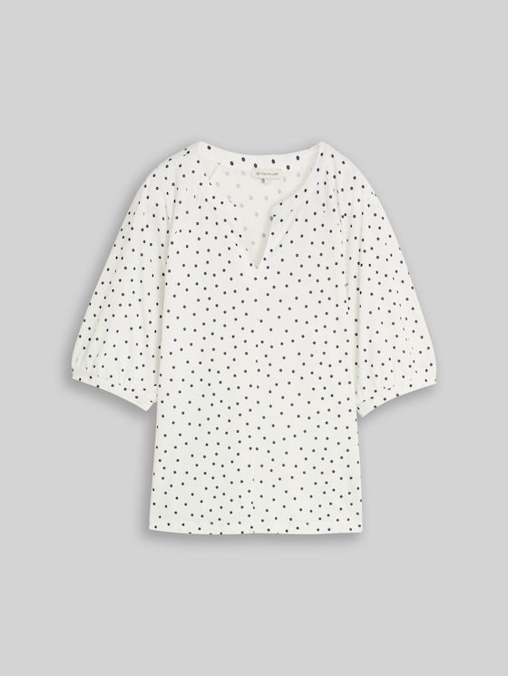 T-shirt with polka dot pattern - white small dot design