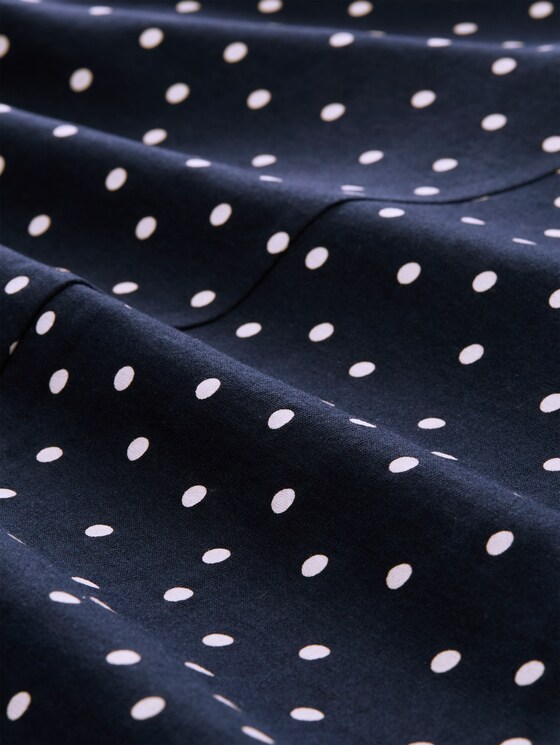 T-shirt with polka dot pattern - navy white small dot design