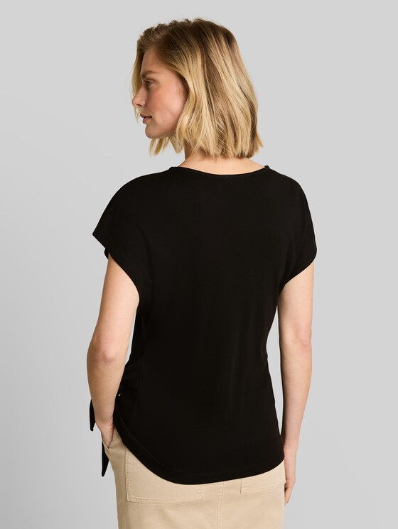 T-shirt with knot detail - deep black