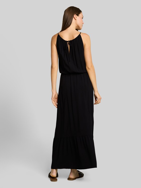 Viscose maxi dress - deep black