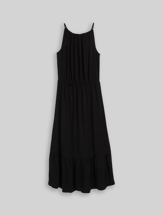 Viscose maxi dress - deep black