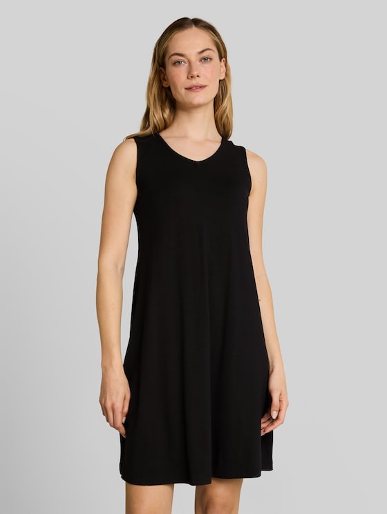 Jersey dress with cut-out detail - deep black