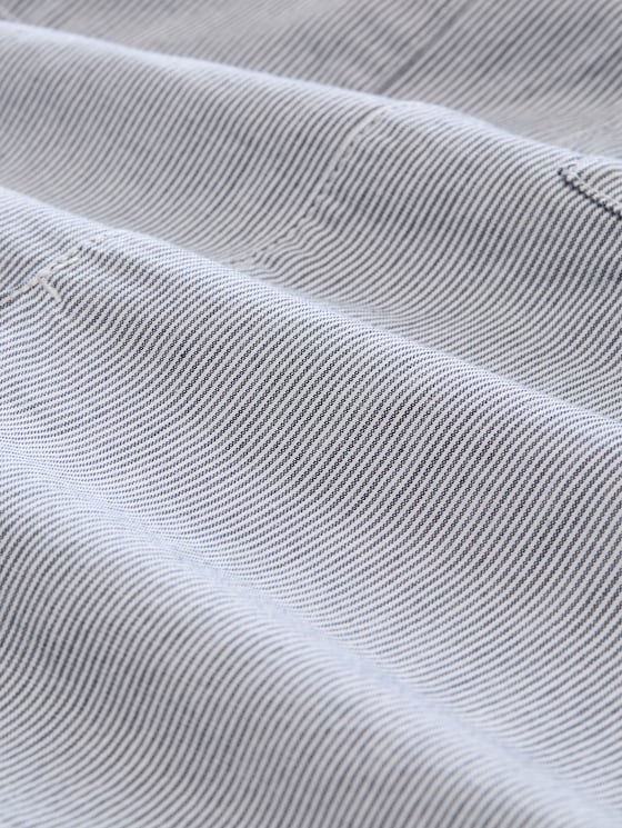 Chino skirt with drawstring - delicate navy white stripe