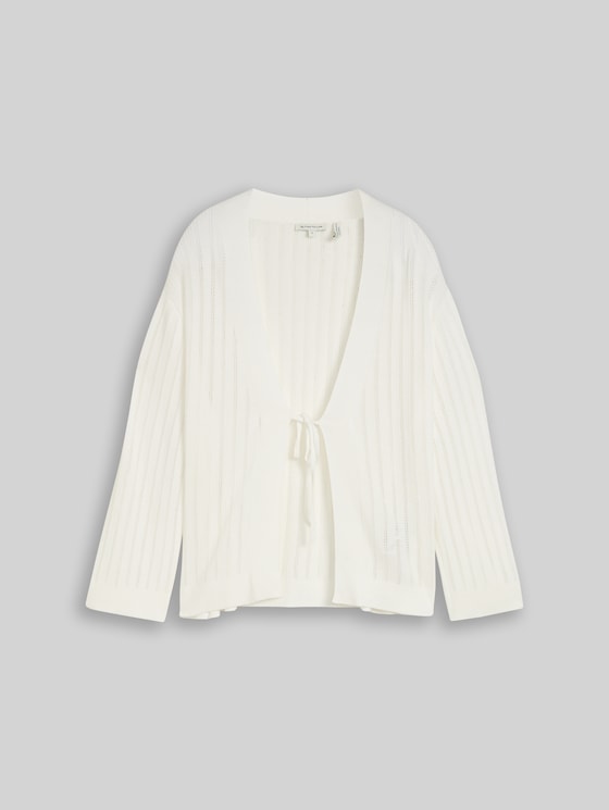 Cardigan with bow detail - Whisper White