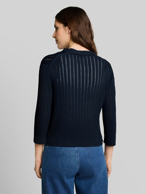Cardigan with bow detail - sky captain blue
