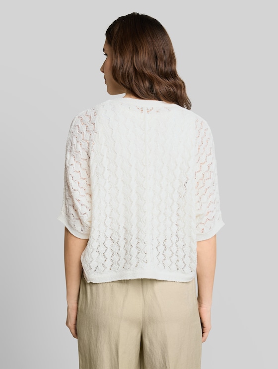 Oversized bolero cardigan - Whisper White