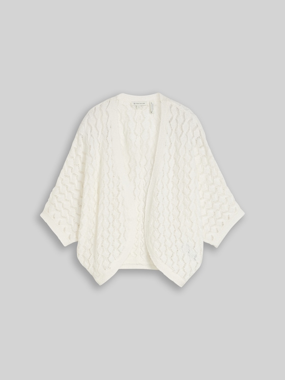 Oversized bolero cardigan - Whisper White