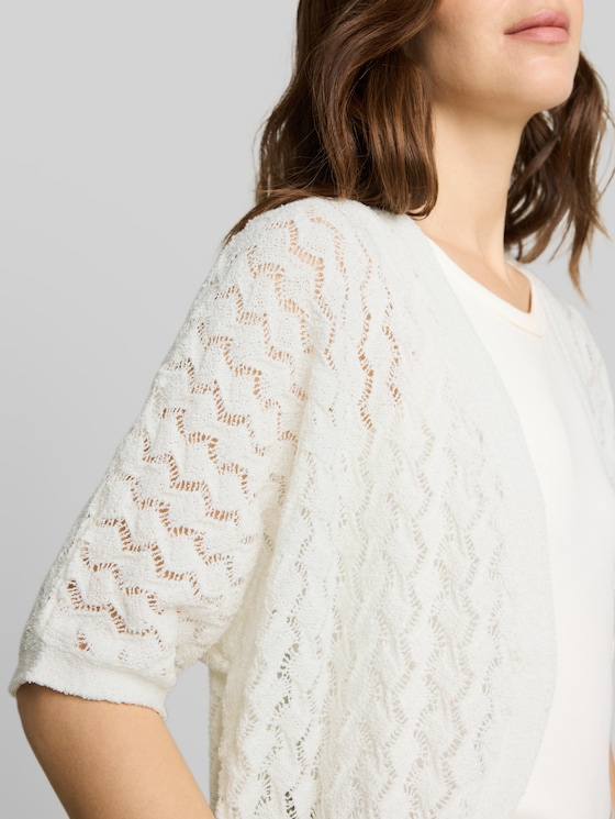 Oversized bolero cardigan - Whisper White