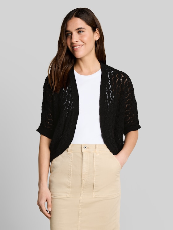 Oversized bolero cardigan - deep black