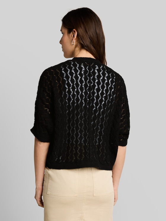 Oversized bolero cardigan - deep black