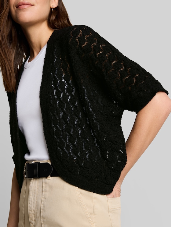 Oversized bolero cardigan - deep black